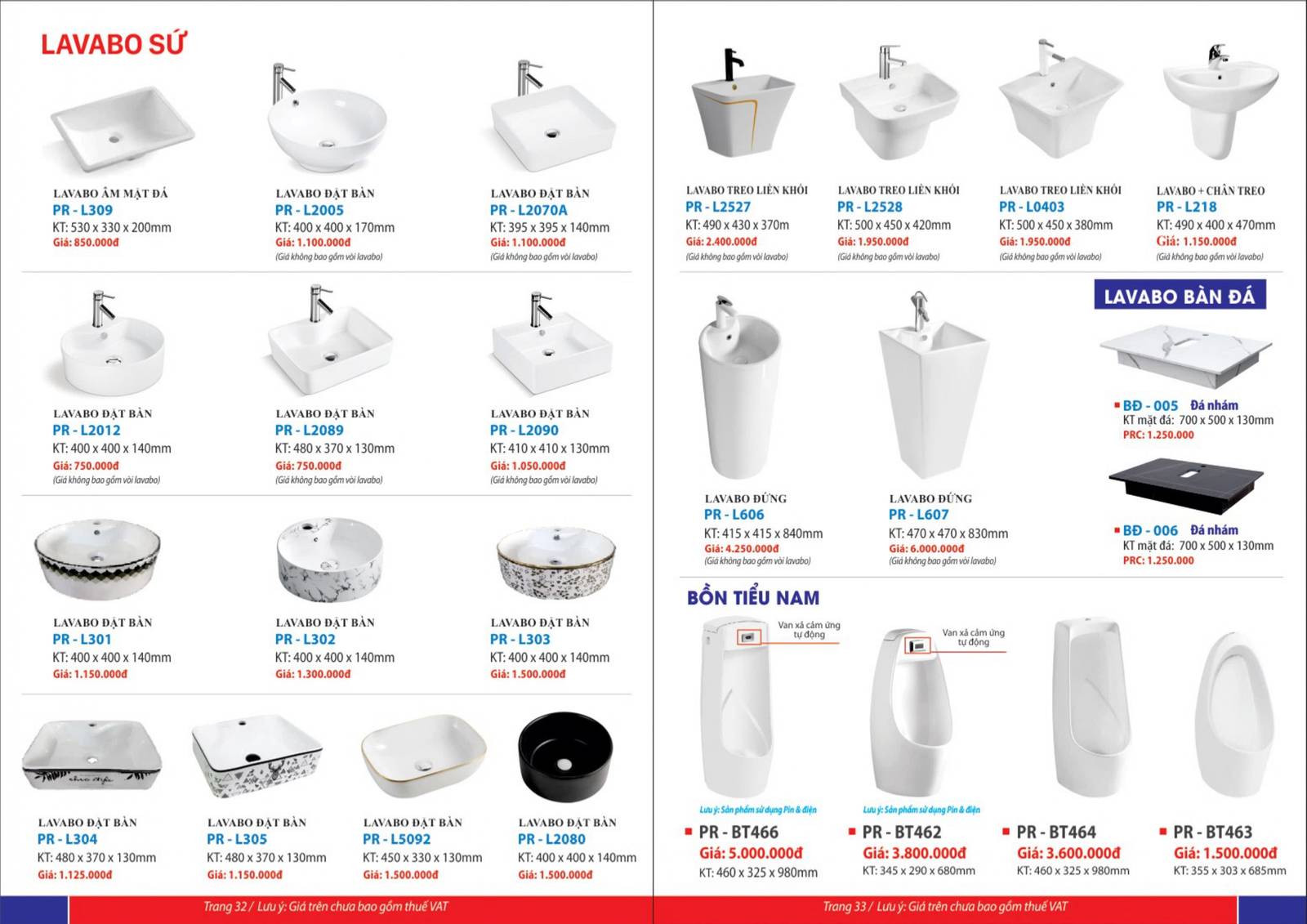 Catalogue và Bảng giá Thiết bị vệ sinh PROXIA mới nhất 2025 /Page 17
